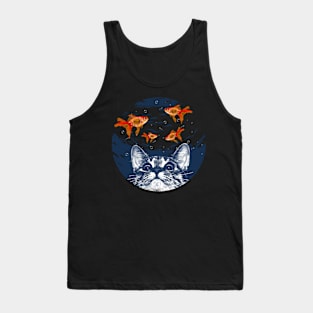 Cat and goldfish Tank Top